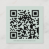 Script QR Code Minze Green Wedding RSVP Begleitkarte (Rückseite)