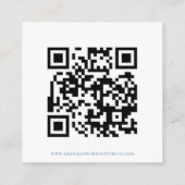 Script QR Code Wedding Blue White UAWG Begleitkarte (Rückseite)