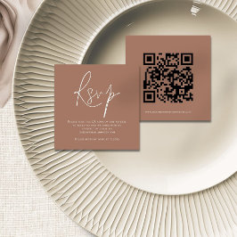 Script QR Code Wedding Brown UAWG Enclosure Begleitkarte
