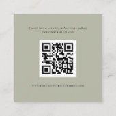 Script QR Code Wedding Foto Gallery Danke Begleitkarte (Rückseite)