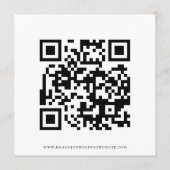Script QR Code Wedding Schwarz-weiß RSVP Card Einladung (Rückseite)