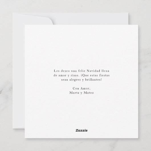 Script Red Feliz Navidad Foto Spanisch Weihnachten (Rückseite)