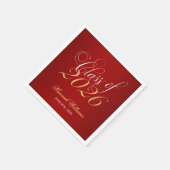 Script Red Gold Class 2025 Abschluss Serviette (Ecke)