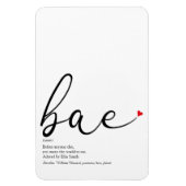 Script Red Liebe Heart Bae Definition Magnet (Vertikal)