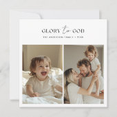 Script Religiöse Heilige Weihnachtsruhm zu Gott Fo Feiertagskarte (Vorderseite)