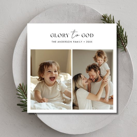 Script Religiöse Heilige Weihnachtsruhm zu Gott Fo Feiertagskarte