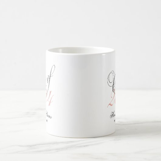 Script Rose Gold Class of 2024 Abschluss Kaffeetasse (Mittel)