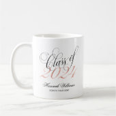Script Rose Gold Class of 2024 Abschluss Kaffeetasse (Links)