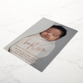 Script-Rose Gold Religiöse Taufe & Weihnachten Folieneinladung (Gedreht)