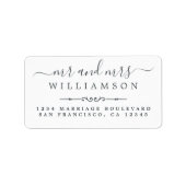 Script Rustic Simple Wedding Rücksendeadresse Adressaufkleber (Vorne)