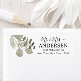 Script Sage Green Wedding Rücksendeadresse