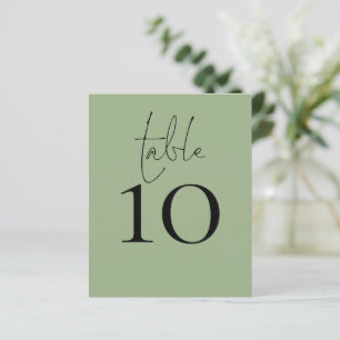 Script Sage Green Wedding Tischnummer