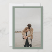 Script-Salbei-Foto-Kalligraphie-Hochzeit Einladung (Rückseite)