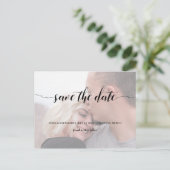 Script Save the Date Foto Postkarte (Stehend Vorderseite)