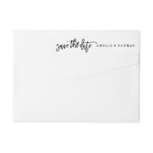 Script Save the Date Wedding Wrap Around Label (Rückseite)