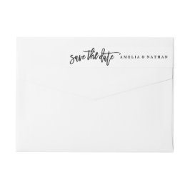 Script Save the Date Wedding Wrap Around Label