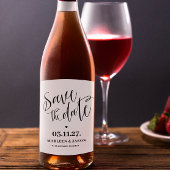 Script Save the Date Weinetikett