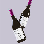 Script Save the Date Weinetikett