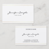Script Schlicht Elegant Beruflich Handwriting Luxe Visitenkarte (Vorne/Hinten)
