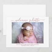 Script Schriftart Birth Ankündigung (Vorne/Hinten)