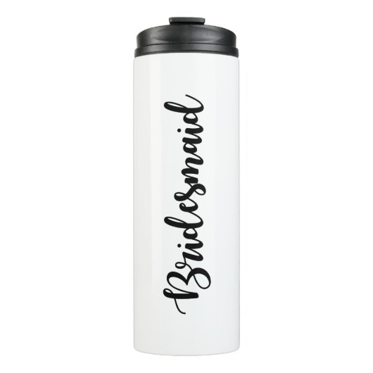 Script Schriftart Bridesmaid Drink Flasche Tumbler (Vorderseite)