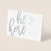 SCRIPT SCHRIFTART ER IST HIER GEBURTSKARTE. FOLIENKARTE (Vorderseite)