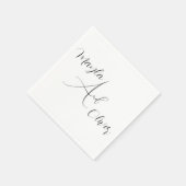 Script Schriftart Ich nenne Hochzeitsnapkins Serviette (Ecke)