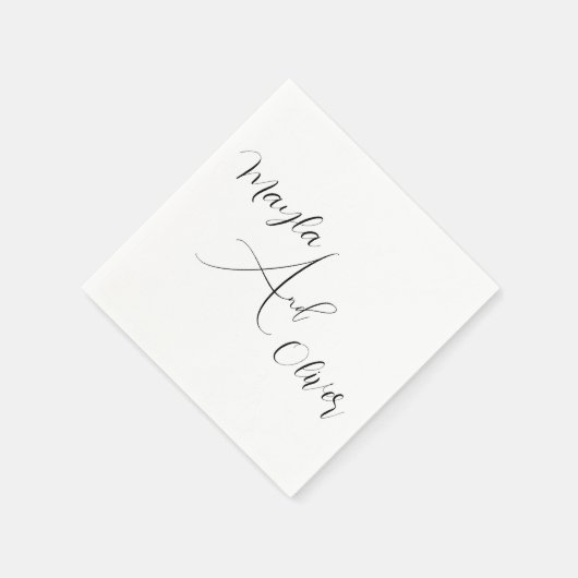 Script Schriftart Ich nenne Hochzeitsnapkins Serviette (Ecke)