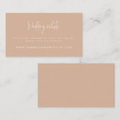 Script Schriftart Moderne Blush Pink Hochzeitswebs Begleitkarte (Vorne/Hinten)