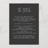 Script Schriftart Moderne Hochzeit Schwarz und Wei Begleitkarte (Vorderseite)