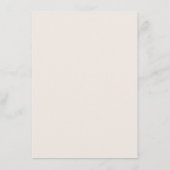 Script Schriftart Moderne Hochzeit Terracotta & Cr Begleitkarte (Rückseite)