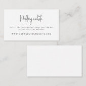 Script Schriftart Moderne Schwarz-Weiß-Hochzeitsse Begleitkarte (Vorne/Hinten)