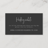 Script Schriftart Moderne Schwarz-Weiß-Hochzeitsse Begleitkarte (Vorderseite)