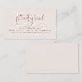 Script Schriftart Terracotta & Cream Post Wedunch  Begleitkarte (Vorne/Hinten)