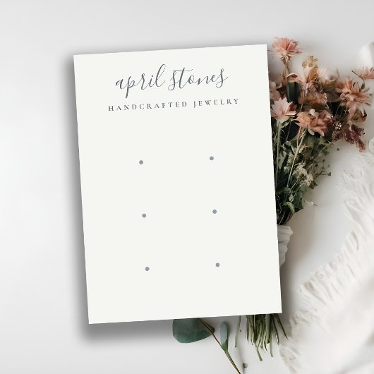 Script Schwarz-weiß 3 Earring Display QR-Code Visitenkarte