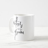 Script Schwarze Mutter der Bräutigam Hochzeit Kaff Kaffeetasse (Vorderseite Links)