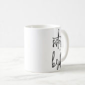 Script Schwarze Schwester der Braut Hochzeit Kaffe Kaffeetasse (VorderseiteRechts)