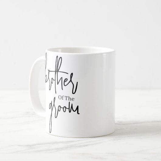 Script Schwarzer Bruder der Bräutigam Hochzeit Kaf Kaffeetasse (Vorderseite Links)
