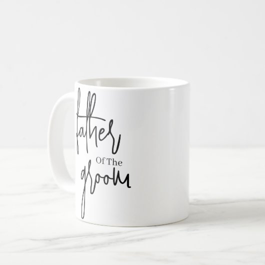 Script Schwarzer Vater der Bräutigam Hochzeit Kaff Kaffeetasse (Vorderseite Links)