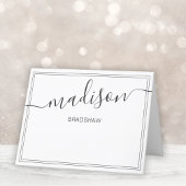 Script-Signatur für Personalisierte und schwarze N Dankeskarte