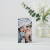 Script Signature Beruflich Fotografy Foto Visitenkarte (Stehend Vorderseite)