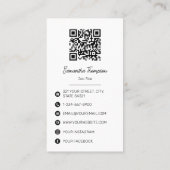 Script Signature Beruflich Fotografy Foto Visitenkarte (Rückseite)