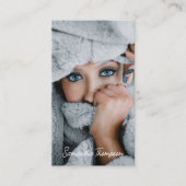 Script Signature Beruflich Fotografy Foto Visitenkarte (Vorderseite)