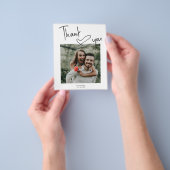 Script Signature Heart Foto Hochzeit Vielen Dank Flyer (Gruppe)