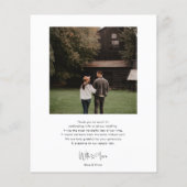 Script Signature Heart Foto Hochzeit Vielen Dank Flyer (Hinten)