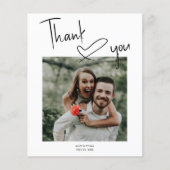 Script Signature Heart Foto Hochzeit Vielen Dank Flyer (Vorne)