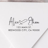 Script Signature Heart Rücksendeadresse Permastempel