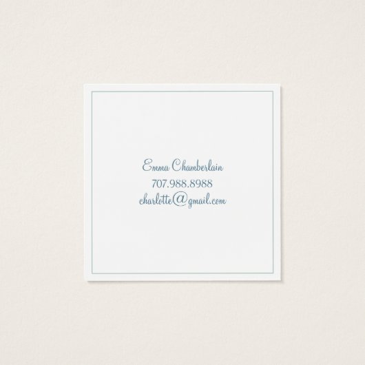 Script Signature Personalisiert Bee Floral (Rückseite)