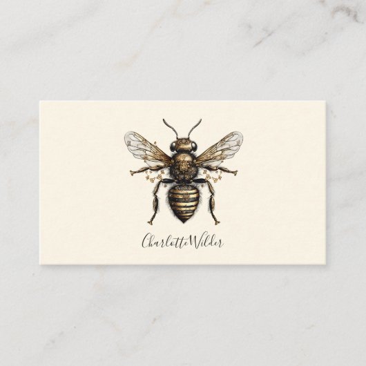 Script Signature Personalisiert Bee Telefonnummerkarte (Vorderseite)