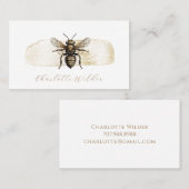 Script Signature Personalisierte Goldbiene Telefonnummerkarte (Vorne/Hinten)